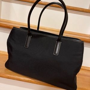 Ann Taylor Leather/ Nylon Satchel